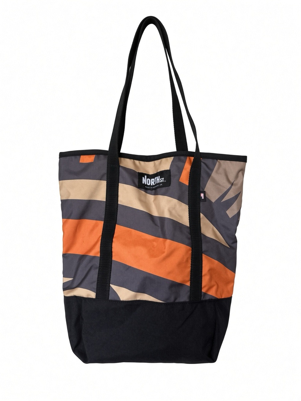 North St. Orange and Gray Canvas Tote Bag